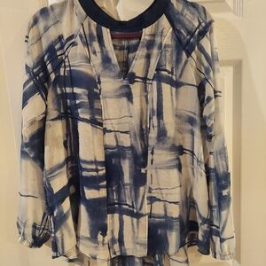 Simply Vera Vera Wang Tunic Top Size S, Round Neck, Elastic Cuff